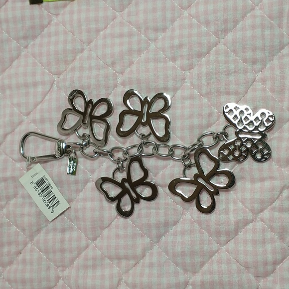 Coach Butterfly Charm Mix Keychain / Bag Charm - Picture 2 of 3